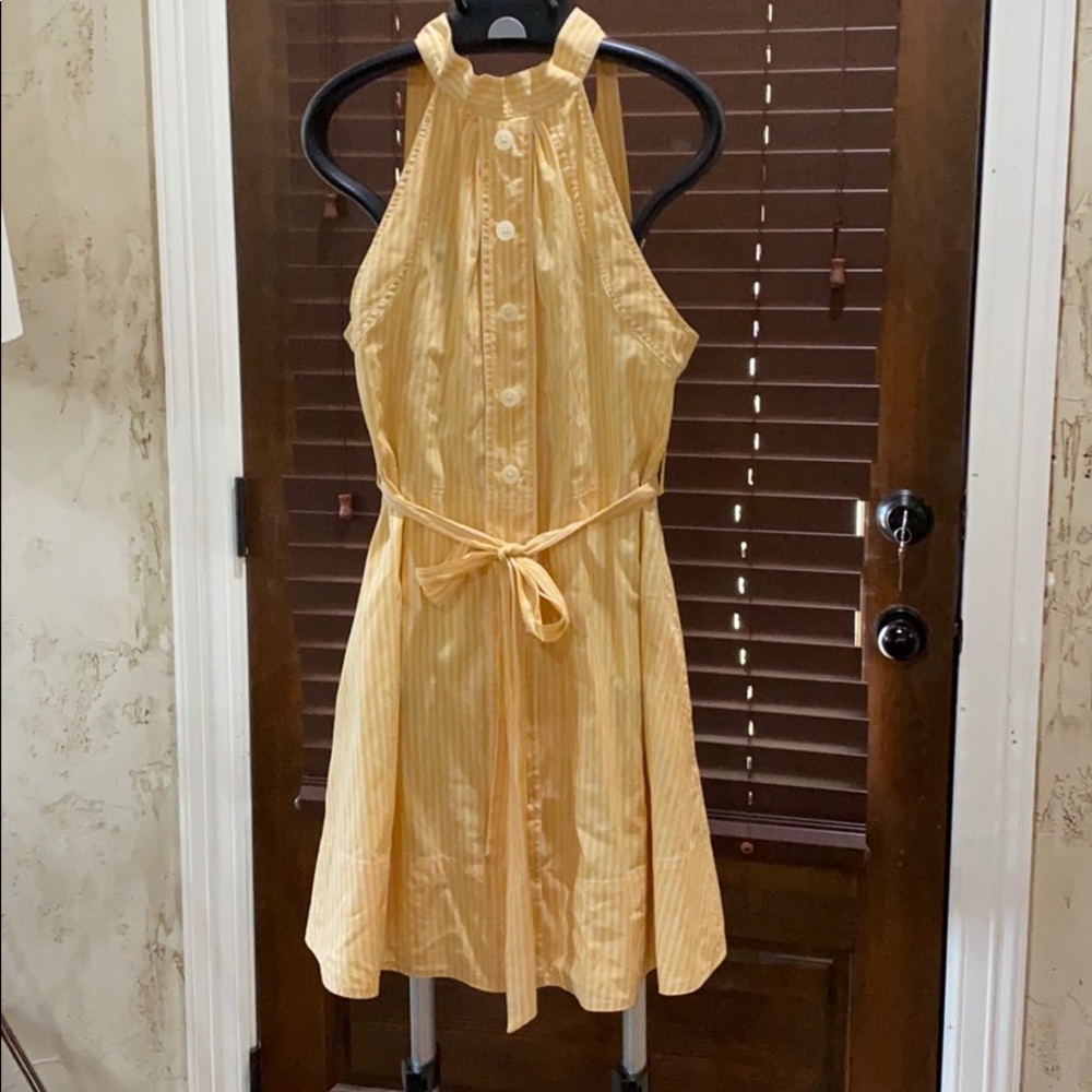 Yellow a line dress